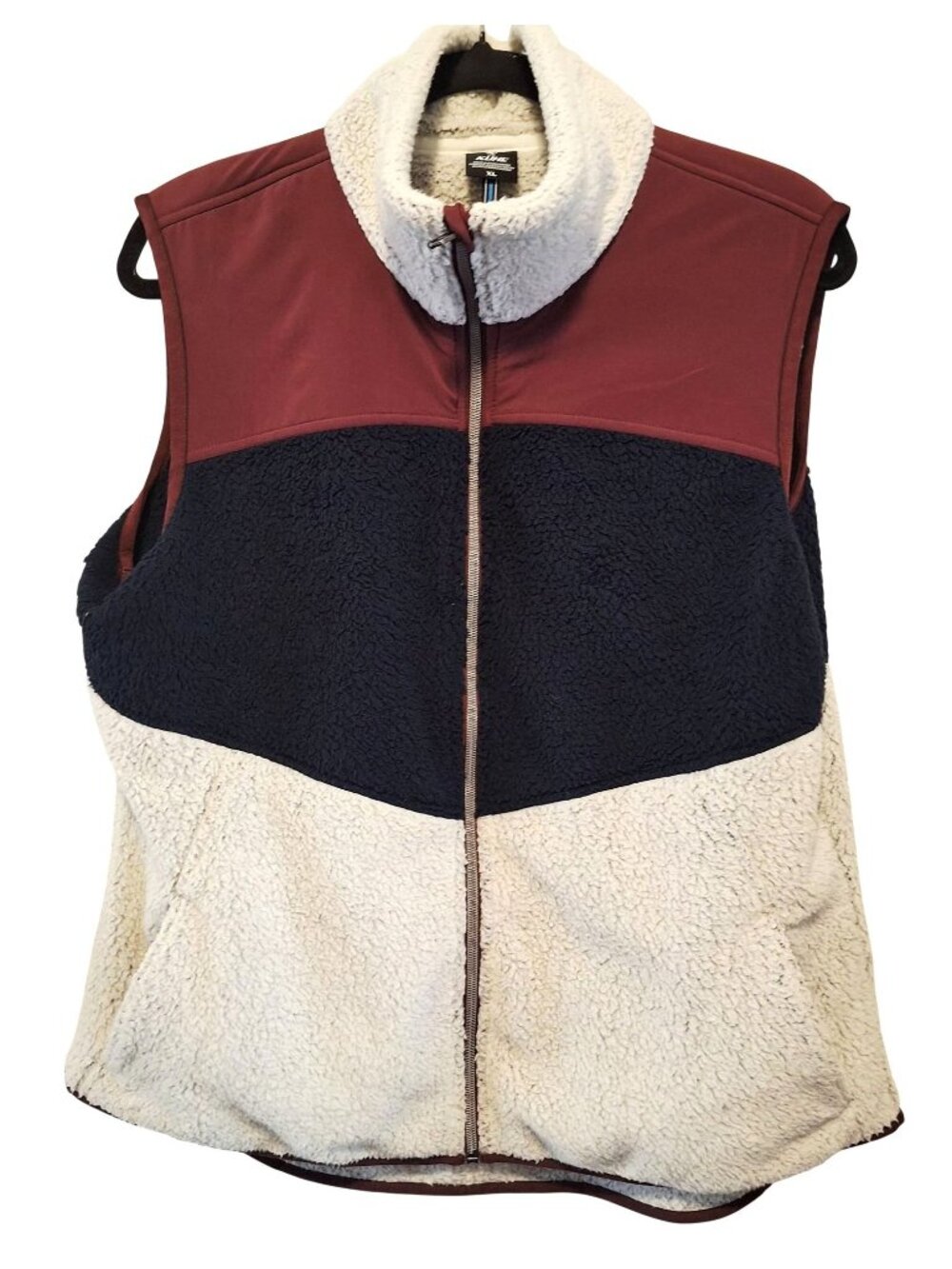 Kuhl Women's Prism™ Vest Fleece Vest Burgundy & Navy Full Zip Outerwear